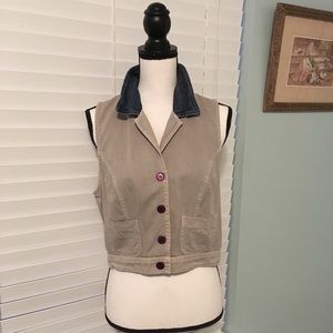 Nina Piccalino Jean vest. Size 8.